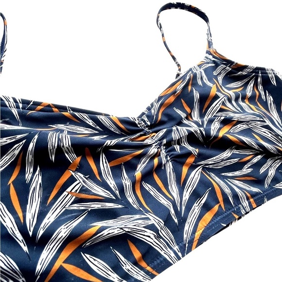 LOFT blue/burnt orange swim top - Picture 3 of 4